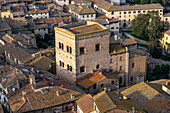 The Pesciolini House Tower, viewed from the Torre Grossa in the medieval city of San Gimignano, Italy.