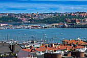 Getxo marina and harbour promenade, Bilbao province, Basque Country, Euskadi, Spain.