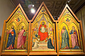 The Stefaneschi Triptych by Giotto di Bondone in the Pinacoteca, Vatican Museums, Vatican City, Rome, Italy.