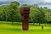 The Chillida-Leku Museum, sculptures in gardens and forests of the Basque sculptor Eduardo Chillida, Hernani, Guipuzcoa, Basque Country, Spain.