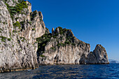 Punta della Chiavica an der Ostküste der Insel Capri, Italien.