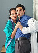 Doctor and Nurse Caught Kissing