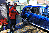 Verwendung eines Hochdruckreinigers zur Reinigung eines Autos