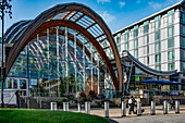 The Winter Garden, one of the largest temperate glasshouses in the UK, Surrey Street, Heart of the City Quarter, Sheffield, Yorkshire, England