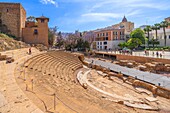 Alcazaba, Roman theatre, Malaga, Andalusia, Spain