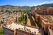 Alcazaba, Mudejar architecture, Alhambra, UNESCO, Granada, Andalusia, Spain