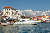 Yacht at the harbour, Porec, Istria, Croatia