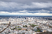 Blick aus der Luft über Paris, Frankreich