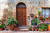 Streets of Sovana, one of the most beautiful villages of Italy, Grosseto, Tuscany, Italy