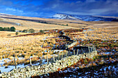 Looking towards Pen-y-Fan in winter, Brecon Beacons, Powys, South Wales, United Kingdom