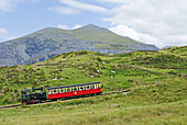 Snowdon Mountain Railway, Llanberis, Gwynedd, Wales, Vereinigtes Königreich