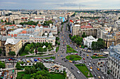 University Square viewed from the Intercontinental Hotel, Bucharest, Romania