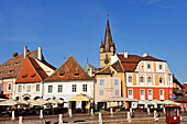 Kleiner Platz von Sibiu, Siebenbürgen, Rumänien