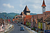 Dorf an der Straße von Sibiu nach Sighisoara, Transsilvanien, Rumänien