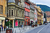 Muresenilor street, Old Town, Brasov, Transylvania, Romania