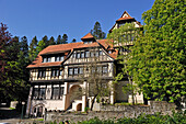 Pelisor Castle complex in the Carpathians Mountains near the mountain resort of Sinaia, Wallachia region, Romania