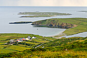 Atlantic coast seen from the Sky Drive around Clifden, Connemara, County Galway, Connacht, Republic of Ireland