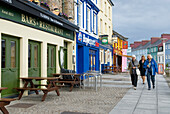 Shopping street in Clifden, Connemara, County Galway, Connacht, Republic of Ireland