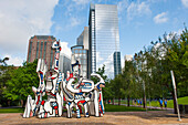 Monument Au Fantome, Skulptur von Jean Dubuffet, 1901-1985, Avenidas de las Americas, Discovery Green Park, Houston, Texas, Vereinigte Staaten von Amerika