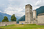 Innenhof des Castelgrande, Bellizona, Kanton Tessin, Schweiz