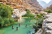 Wadi Shab, canyon near Tiwi, Sultanate of Oman, Arabian Peninsula