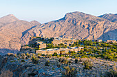 Alila Jabal Akhdar hotel, nestled 2000 metres above sea level, surrounded by Al Hajar Mountains, Sultanate of Oman, Arabian Peninsula