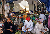 Bedouin men in the souk of Salalah, Dhofar, Sultanate of Oman, Arabian Peninsula