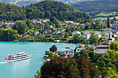 Fähre auf dem Thunersee, Spiez, Kanton Bern, Schweiz