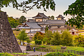 View of Hashizume-mon Gate, Kanazawa Castle, Kanazawa City, Ishikawa Prefecture, Honshu, Japan