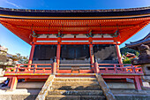 View of Kiyomizu-dera Temple, UNESCO, Kiyomizu, Higashiyama Ward, Kyoto, Honshu, Japan