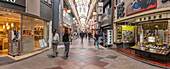 View of shops in shopping mall, Shimogyo Ward, Higashitamamizucho, Kyoto, Honshu, Japan