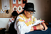 Portrait of Maria Alvear, Zuleta, Angochagua Parochia, Imbabura Province, Ecuador