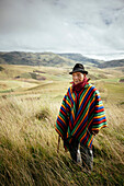 Porträt von Pedro Chuluquinga auf Paramo, Ecuador