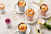 Yoghurt cake in cups as an Easter dessert