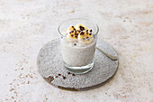 Vegan millet pudding with chia seeds and banana (sugar-free)