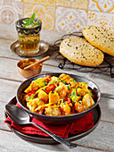 Asian potato and coconut curry with cauliflower