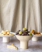 Typical sweets for Ramadan made from dates, baklava and pistachios