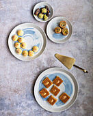 Typical sweets for Ramadan made from dates, baklava and pistachios