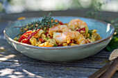 Couscous mit Garnelen 