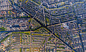 Panoramic aerial view of West Amsterdam residential district,The Netherlands