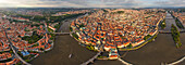 Panoramic aerial image of Prague,Czech Republic