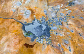 Aerial view of Uzon,Western Thermal Field. Kamchatka,Russia