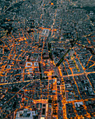 Aerial view of the Opera Theater at night,Palermo,Sicily