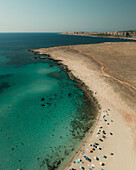 Aerial view of Macari beach,Sicily,Italy