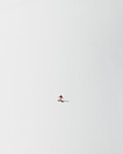 Aerial view of a snowboarder,Mount Etna,Sicily,Italy