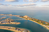 Aerial view of the artificial island The Palm Jumeirah,Dubai,United Arab Emirates