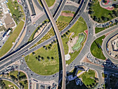 Aerial view of the Traffic line in Dubai,United Arab Emirates