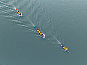 Aerial view of fruits on the boat in Kaptai Lake,Rangamati,Bangladesh