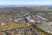 Aerial view of sprawling suburban neighborhood with beautiful architecture and infrastructure,Taylors Lakes,Australia