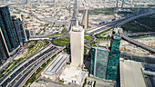 Aerial view of The World Trade centre in Dubai,United Arab Emirates